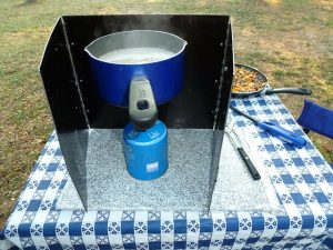 cooking light and easy at campground in Europe